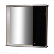 Шкаф навесной зеркальный Гамма 08т лев./прав. (черный металлик)