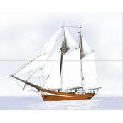 Плитка-панно настенное Azori Agat 50.5х40.2, blue Atlantic