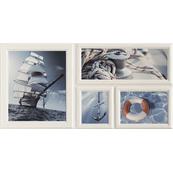 Настенная плитка-декор Tubadzin (DOMINO) Joy wave blue STR 1 (structure) 22,3х44,8, синий