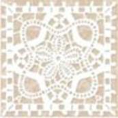 Плитка-декор напольный Керамин Органза 4 бордюрная 9,8х9,8, бежевый