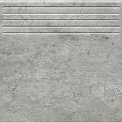 Плитка-декор напольный Tubadzin (Domino) Gris 33.3х33.3, grafit ступень Плитка-декор напольный Tubadzin (Domino) Gris 33.3х33.3, grafit ступень