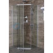 Душевая дверь Erlit ER 10109V, форма пятиугольная, прозрачное стекло, 6 мм