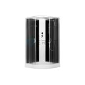 Душевая кабина Erlit ER3510P-C4 100х100х215, задняя стенка чёрная