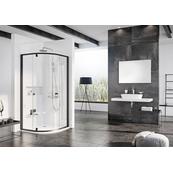 Душевой уголок Ravak Pivot PSKK3-90 черный, стекло Транспарент Душевой уголок Ravak Pivot PSKK3-90 черный, стекло Транспарент