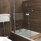 Штора на ванну DEANTE ALPINIA, стекло прозрачное, 115х140 см KGA_073P