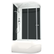 Душевая кабина Domani-Spa Delight 128 высокий поддон левая черная Душевая кабина Domani-Spa Delight 128 высокий поддон левая черная